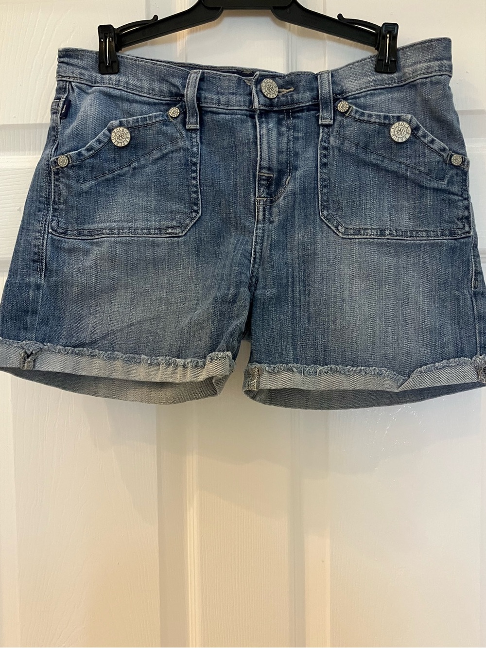 Rock & Republic Washed Blue Denim Jean Shorts